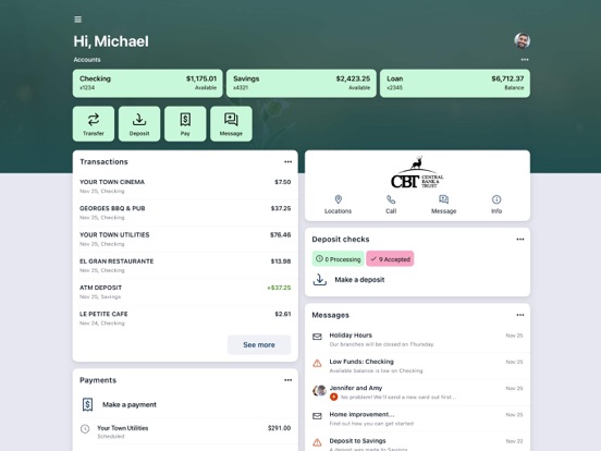 CB&T Wyoming iPad screenshot 1 - Finance app