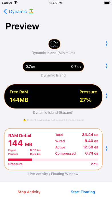 Dynamic X - Live Activity Tool Screenshot