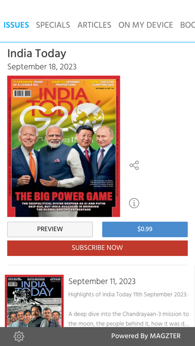Screenshot #1 pour India Today Magazine
