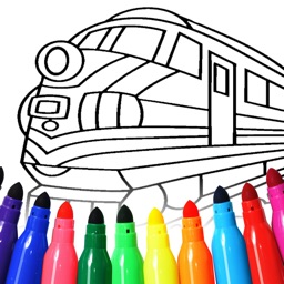 Trains coloring pages
