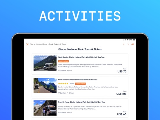 Glacier National Park iPad screenshot 6 - Education app