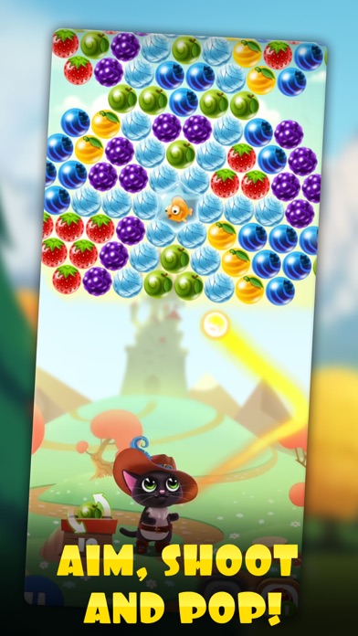 Fruity Cat Pop: bubble shooter Screenshot