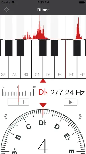Скриншот ITuner - Хроматический тюнер на iPhone 2