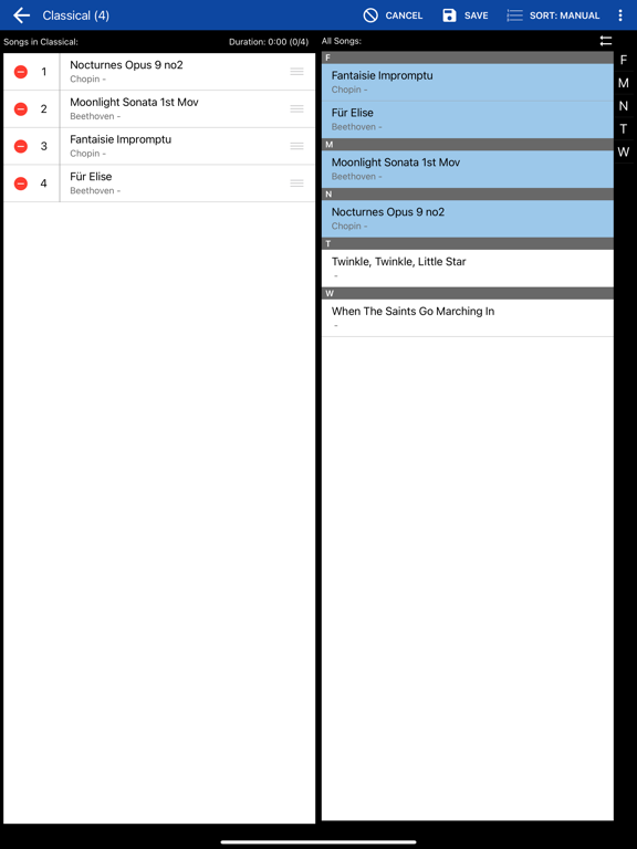 MobileSheets® iPad screenshot 4 - Music app