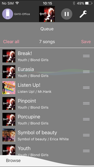 Panasonic Music Control Screenshot