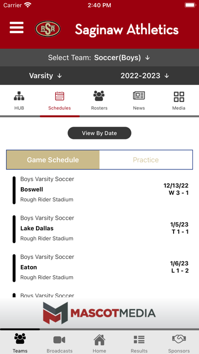 EMS ISD Athletics Screenshot