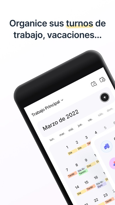 Calendario de turnos y eventos
