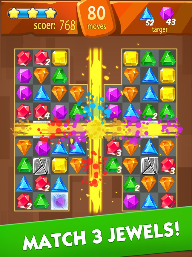 MSN Games - Ready for jewel matching fun? Jewel Shuffle is a match 3 game  where you swap adjacent jewels to score as many points as possible.  Matching 3 or more identical