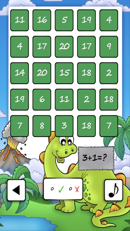 Dino Math Bingo