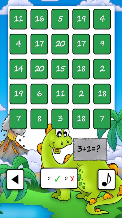 Dino Math Bingo
