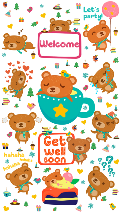 Beary Lovely Emoji and Stickerのおすすめ画像1