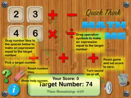 Game screenshot Quick Think Math Game hack