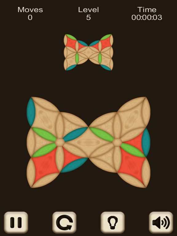 Hard Wood Puzzle. Triangle iPad screenshot
