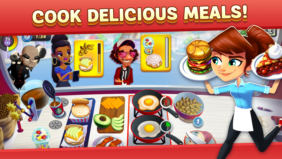 #3. Diner DASH Adventures (iOS) 来自: Glu Games LLC