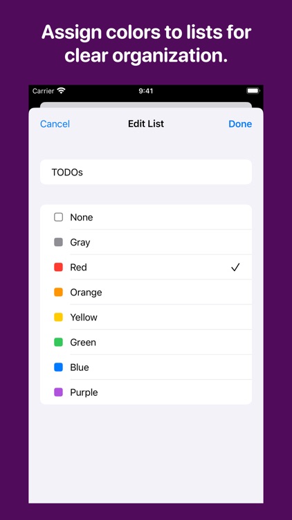 Snaplists: Simple Lists App