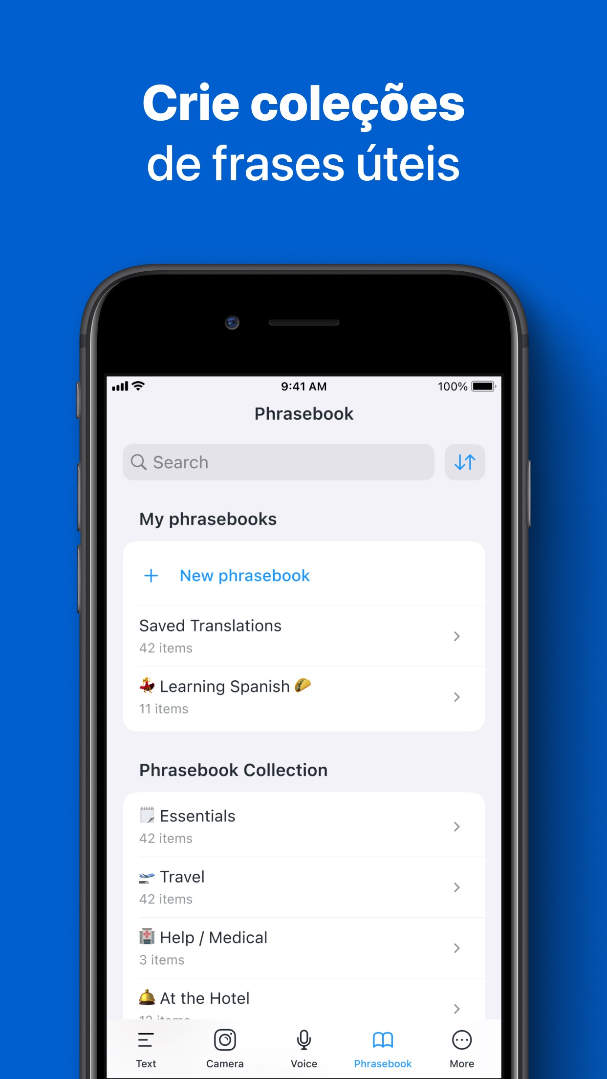 Screenshot do app Tradutor e Dicionário App
