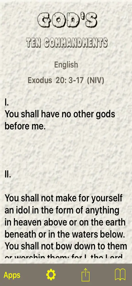 God's Ten Commandments