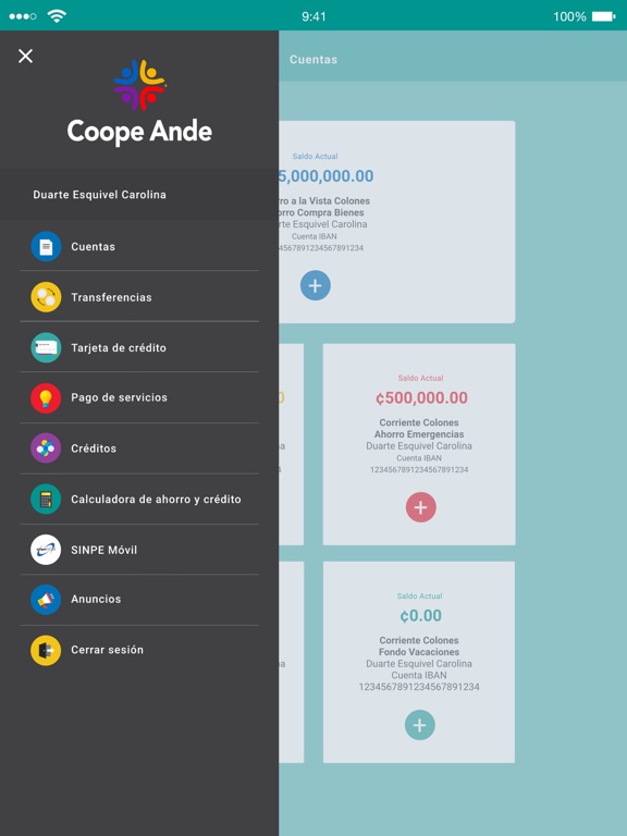 Coope Ande Móvil iPad screenshot 5 - Finance app
