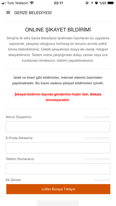 Gerze Belediyesi Screenshot