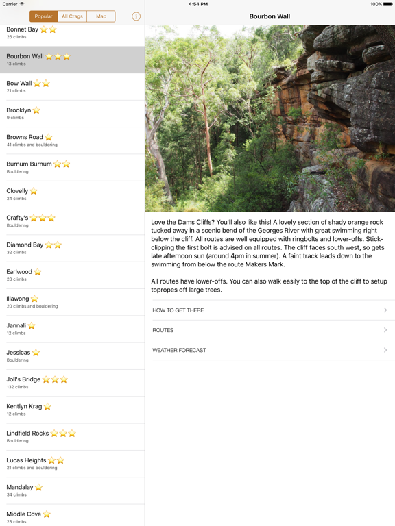 Screenshot #4 pour Sydney Climbing Guide