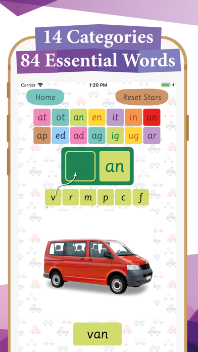 3 Letter CVC Words Formation Screenshot