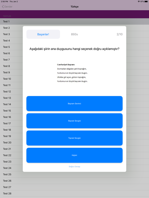 Screenshot #5 pour Test Merkezi İlkokul 3.Sınıf