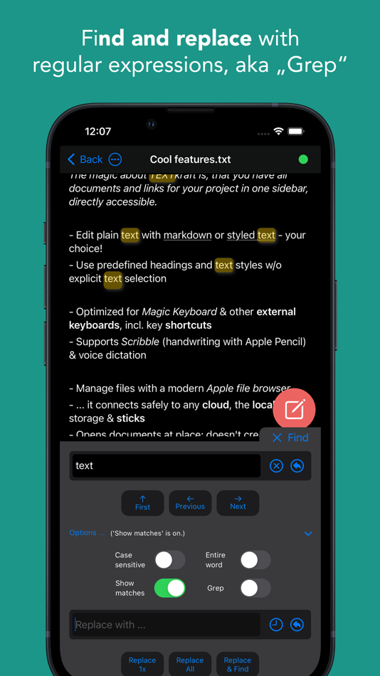 #5. TEXTkraft 5 - Text Editor (iOS) By: Infovole