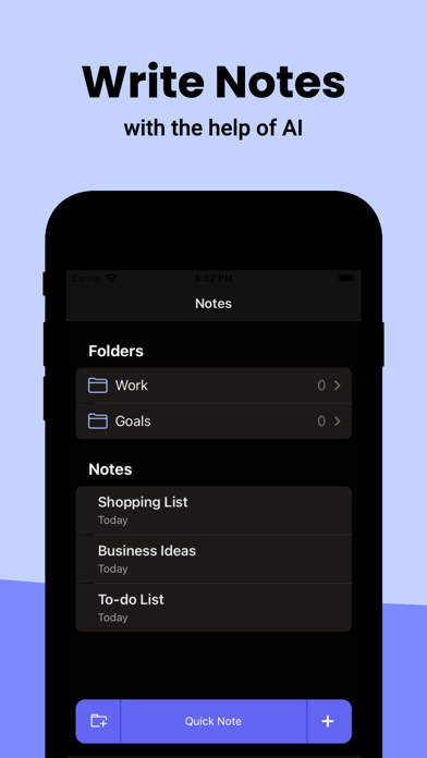 Denote: AI Notes App Screenshot