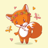 Crazy Little Fox Stickers