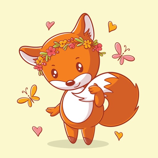 Crazy Little Fox Stickers