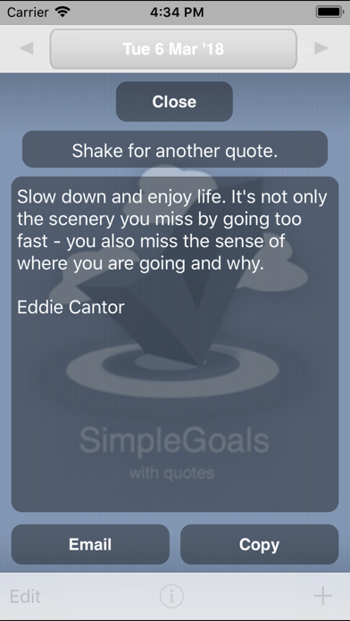 Simple Goals iPhone screenshot