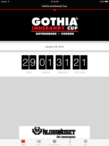 Gothia Innebandy Cup iPad screenshot 1 - Sports app