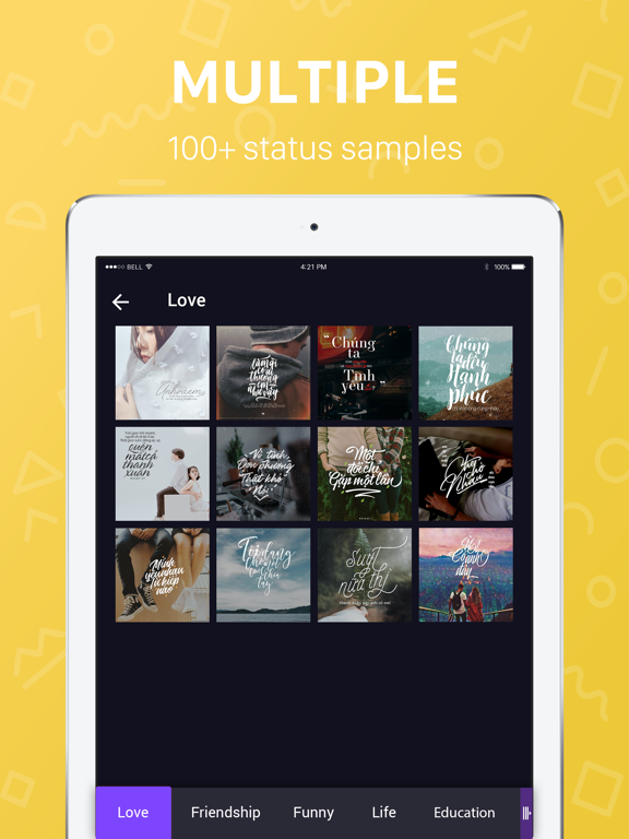 Screenshot #6 pour StatusMaker- Add text on photo
