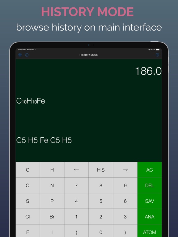 Chem_Calculator iPad screenshot 2 - Education app