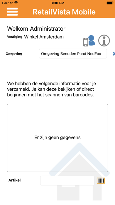 RetailVista Mobile X Screenshot