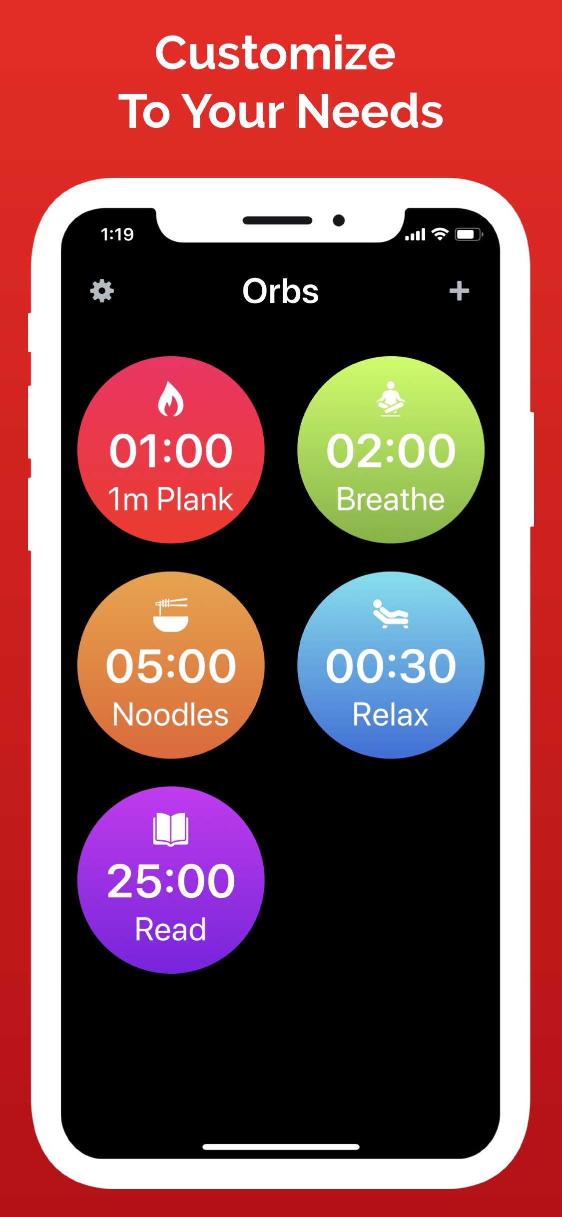 Countdown Timers Widget: Orbs