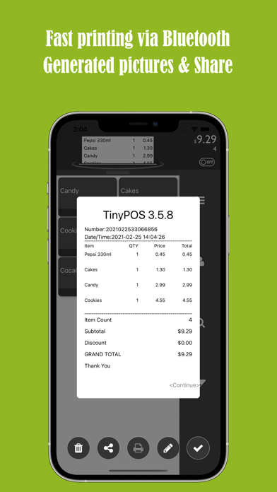 TinyPOS:Receipt with Templates Screenshot