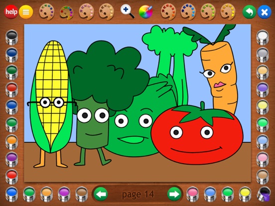 Screenshot #4 pour Eating Healthy Coloring Book