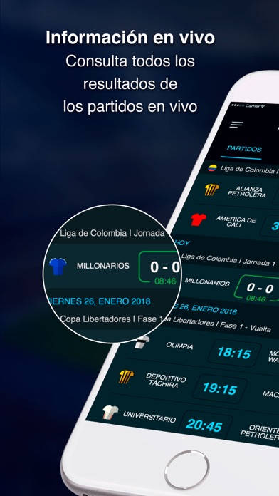 Screenshot #1 pour Fútbol colombiano - Resultados