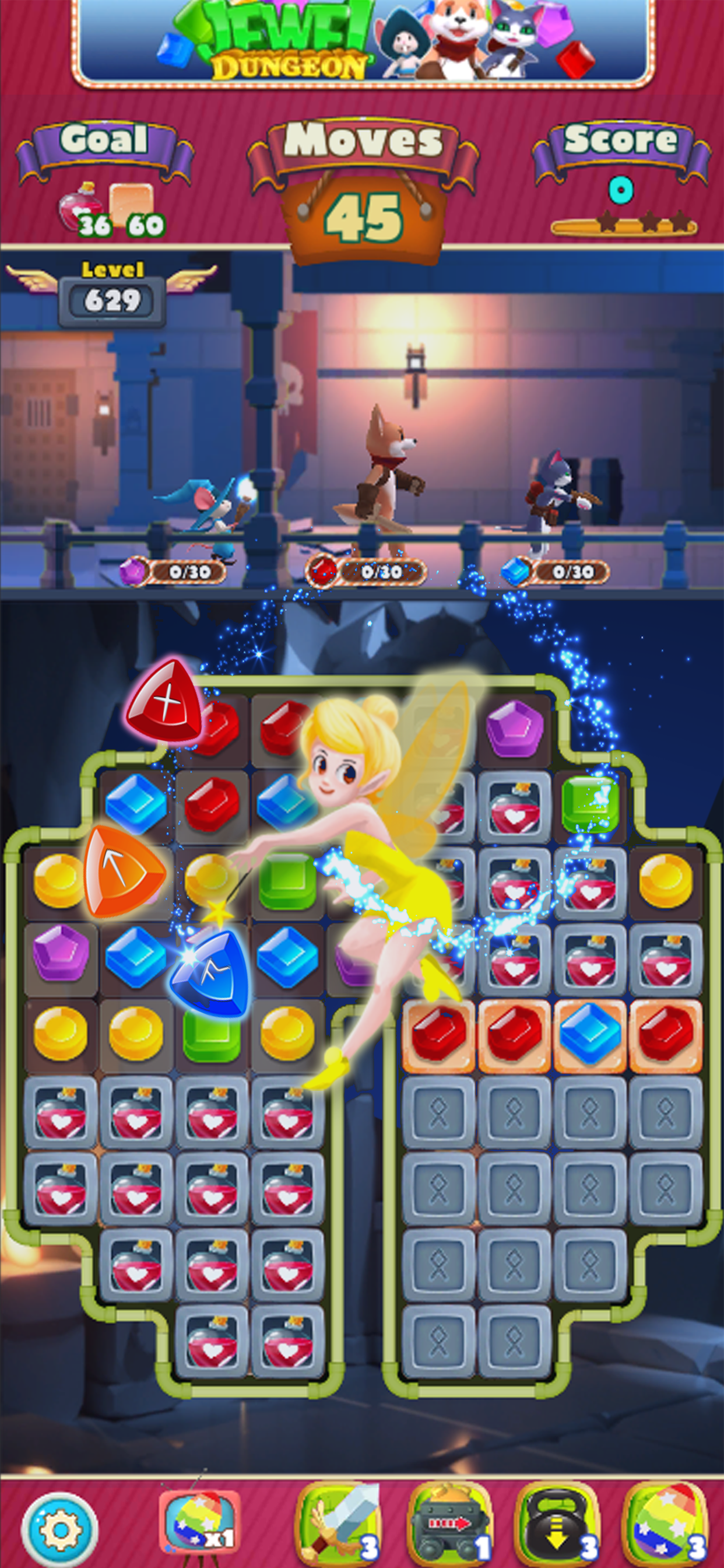 Jewel Dungeon Match 3 screenshot 4