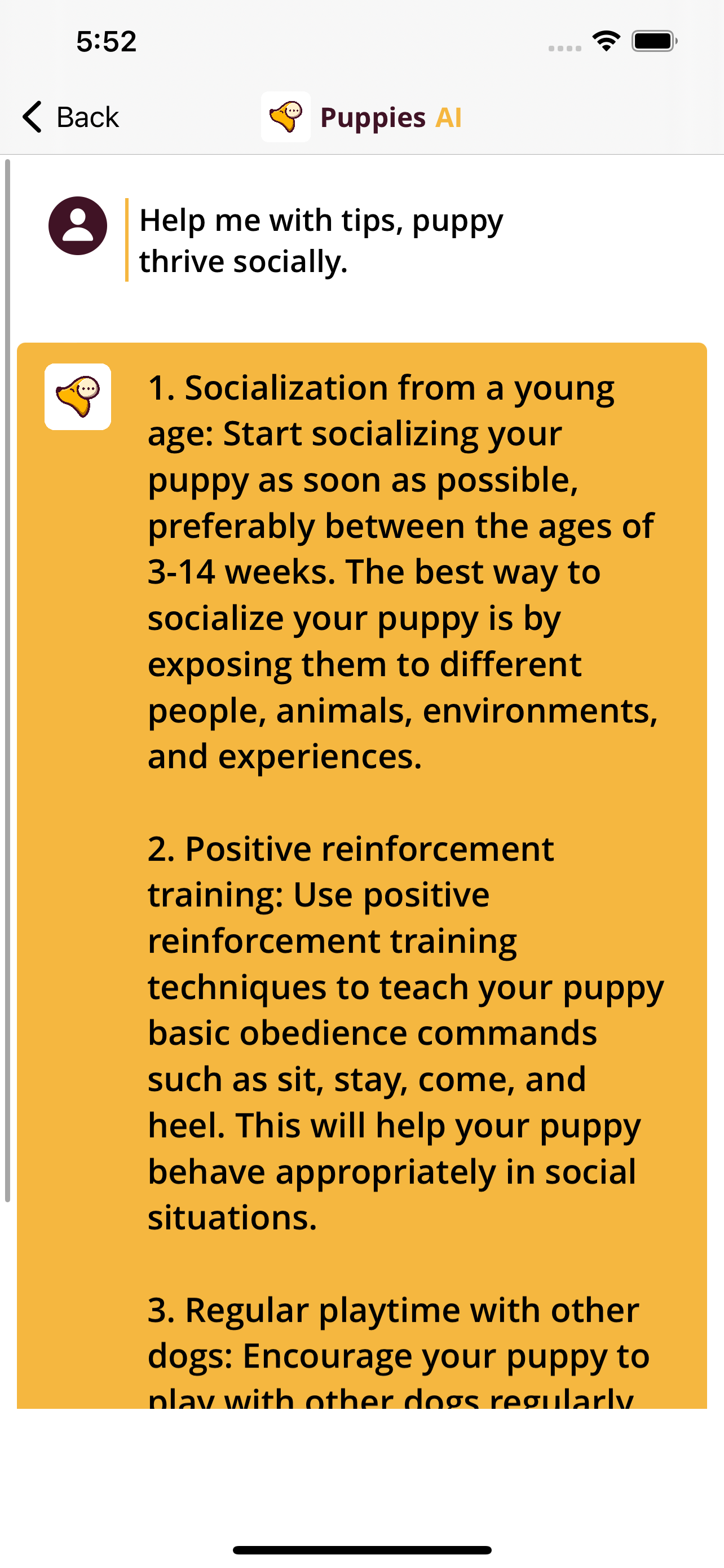 Puppies AI - Chatbot