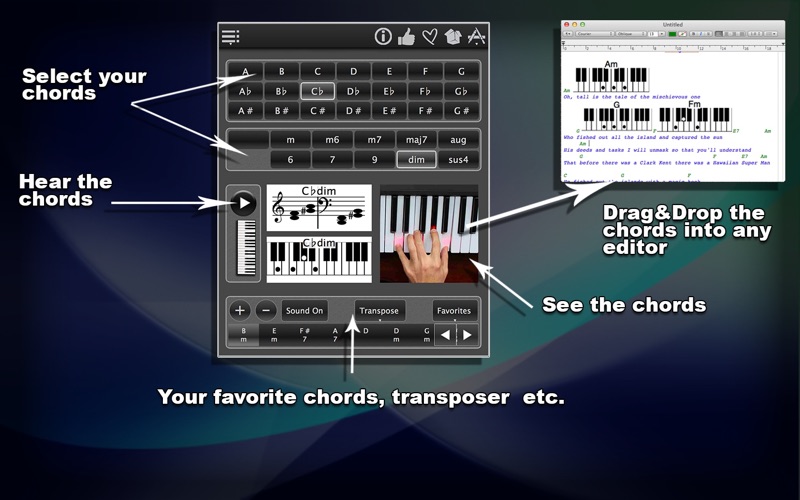 Screenshot #1 pour 120 Piano Chords