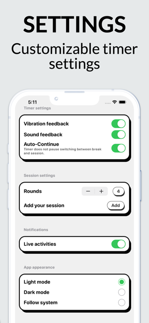 ‎Pomodoro Focus Timer - YouCan Screenshot