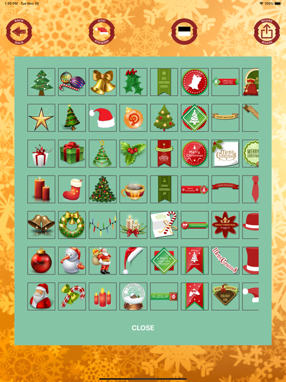 Christmas - photo stickers iPad screenshot 2 - Photo & Video app