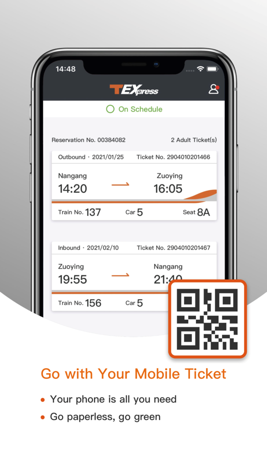#5. 台灣高鐵 T Express行動購票服務 (iOS) 由: Taiwan High Speed Rail Corporation