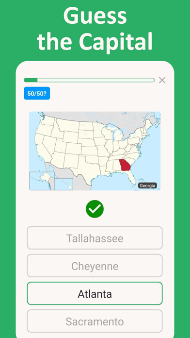 50 States & US Capitals Game Screenshot
