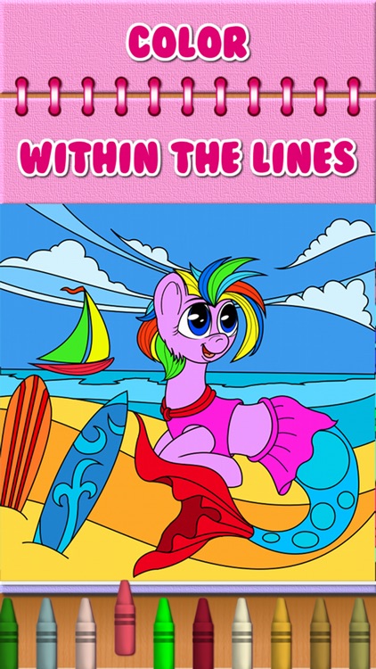 Pony Mermaid Coloring Book