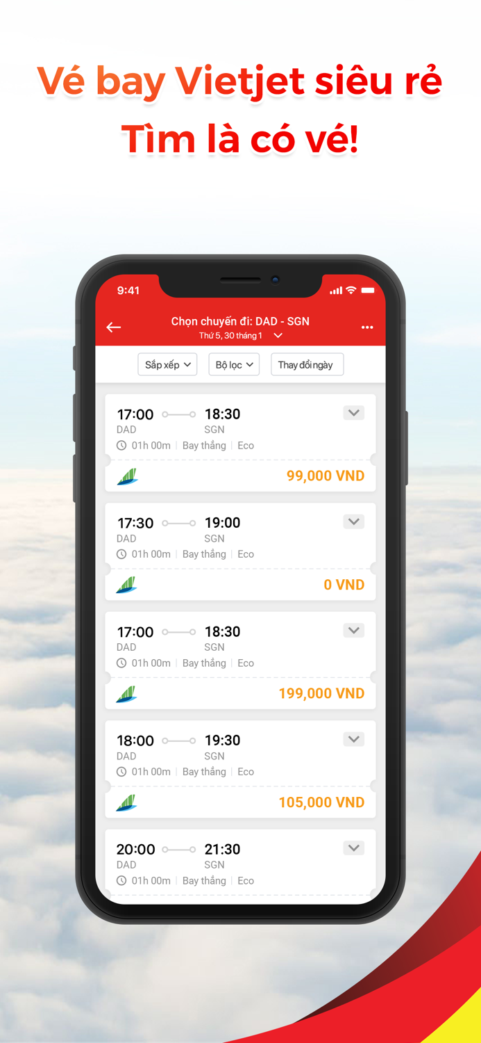 Vé giá rẻ - Jet Việt