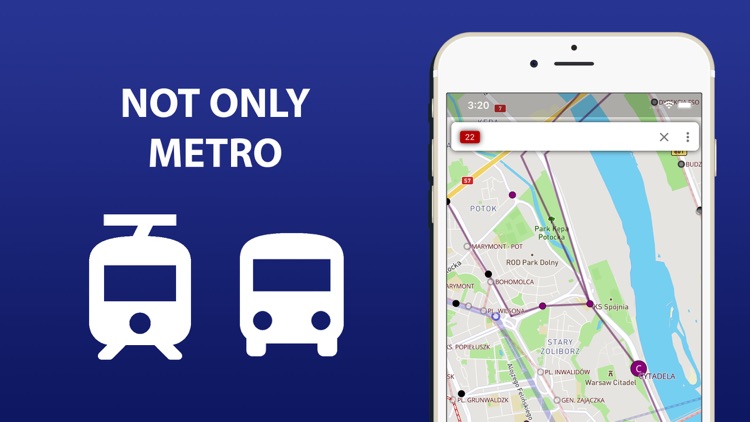 Public transport map Warsaw