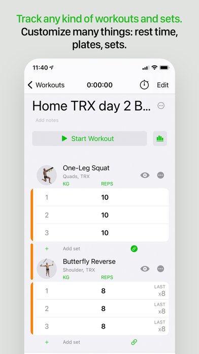 Screenshot #3 pour Gymaholic Workout Planner